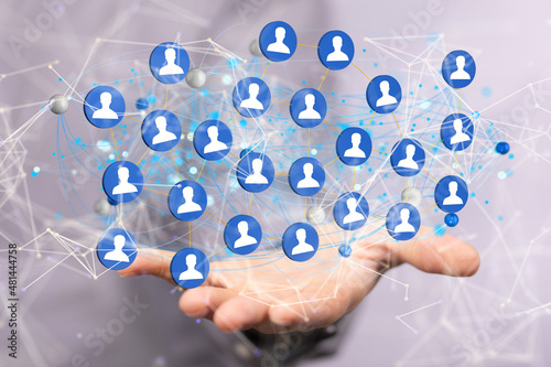 Wallpaper Mural conference Digital Network and data concept 3d Torontodigital.ca