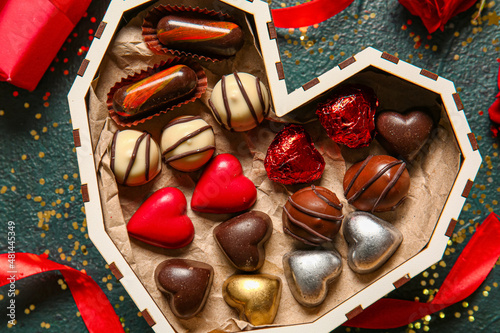 Heart shaped chocolate box ...