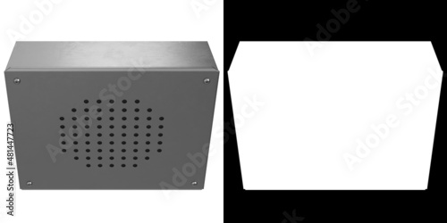 3D rendering illustration of an intercom speaker photo