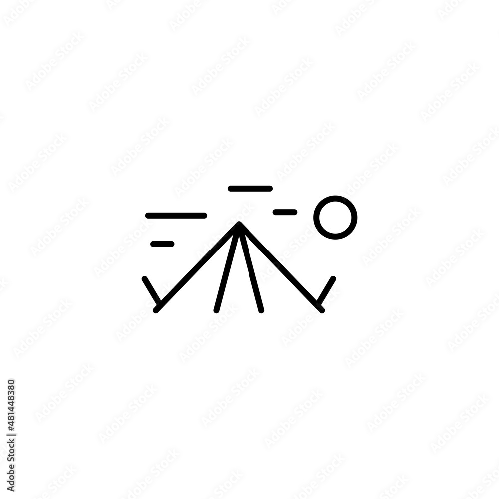 Icono de camping. Campamento Icono de camping. Campamento