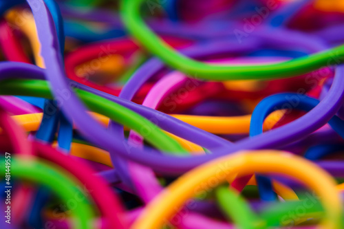Colorful background rainbow colors rubber bands