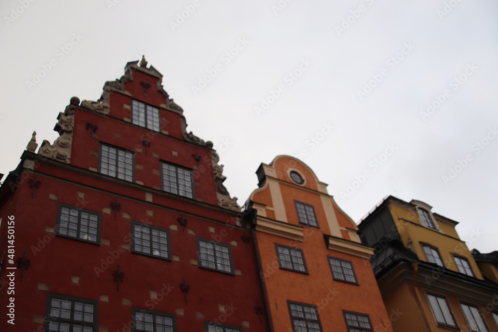 old town Stockholm. Colour houses.