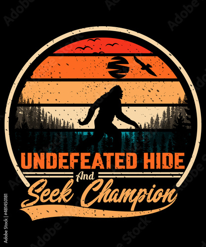 UNDEFEATED HIDE AND SEEK CHAMPION T-SHIRT DESIGN