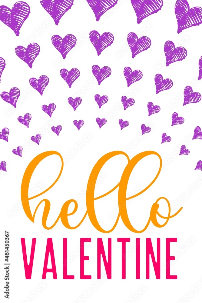 Valentine's day gift cart with hello valentine text. Love related items. Home decoration printable. Valentine's day gift cart with hello valentine text. Love related items. Home decoration printable.
