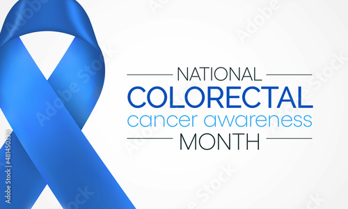 Colorectal Cancer awareness month is observed every year in March, is a disease in which cells in the colon or rectum grow out of control. Sometimes it is called colon cancer. Vector illustration photo