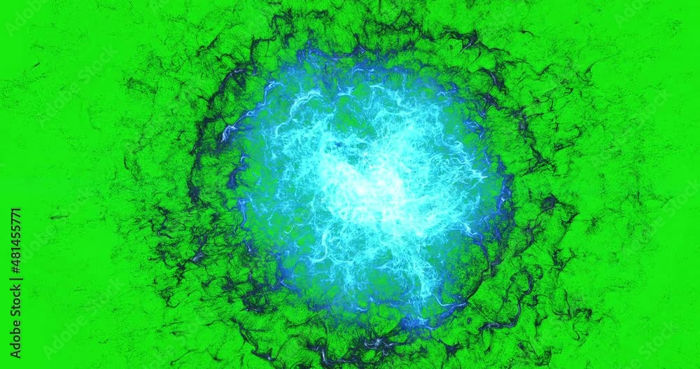 Abstract blue particle portal background, seamless loop, Green Screen Chromakey 4K.mov
