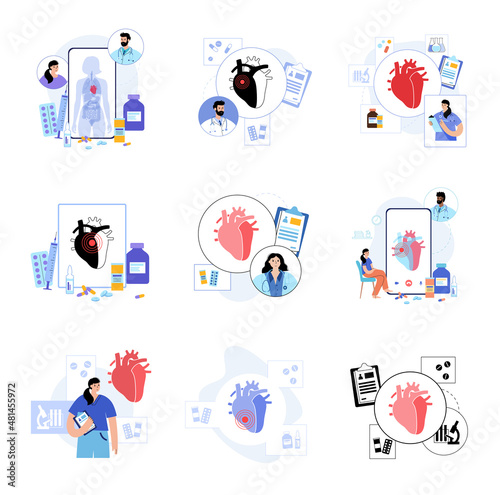 Heart medical set