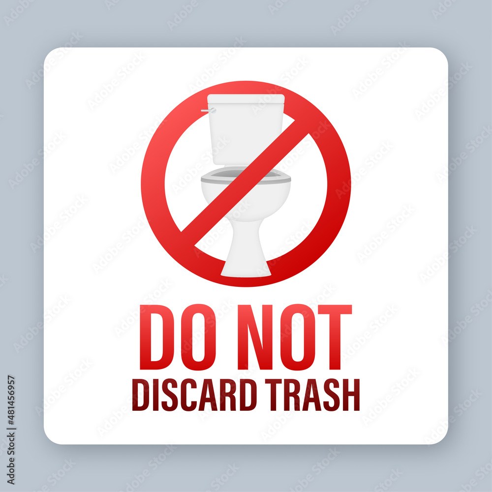 Do not discard trash on dust background. Icon for paper design. Do not discard trash on dust background. Icon for paper design.