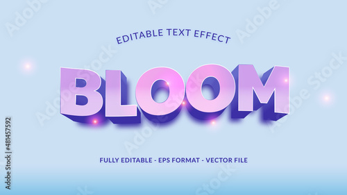 Beautiful Bloom Editable Text Effect