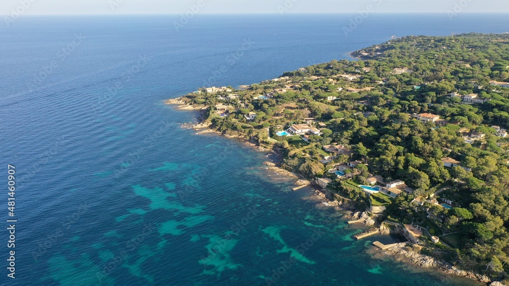 golfe de Saint-Tropez dans le var en Provence sud de la France golfe de Saint-Tropez dans le var en Provence sud de la France