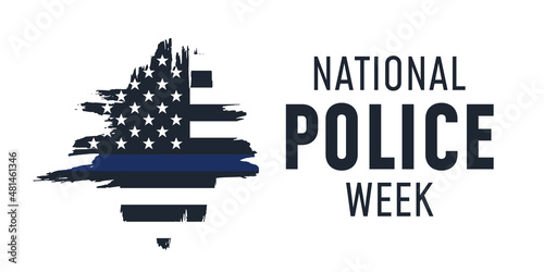 National Police Week United States holiday. USA Police Memorial Day. Concept design poster, placard, greeting card, banner. Vector illustration