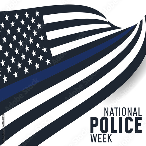National Police Week United States holiday. USA Police Memorial Day. Concept design poster, placard, greeting card, banner. Vector illustration