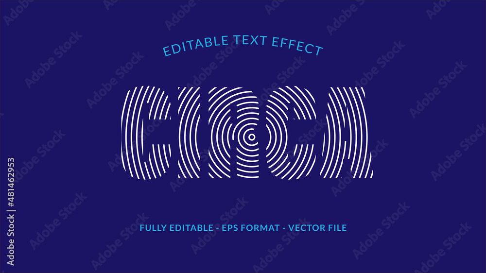 Naklejka premium Circa Editable Text Effect