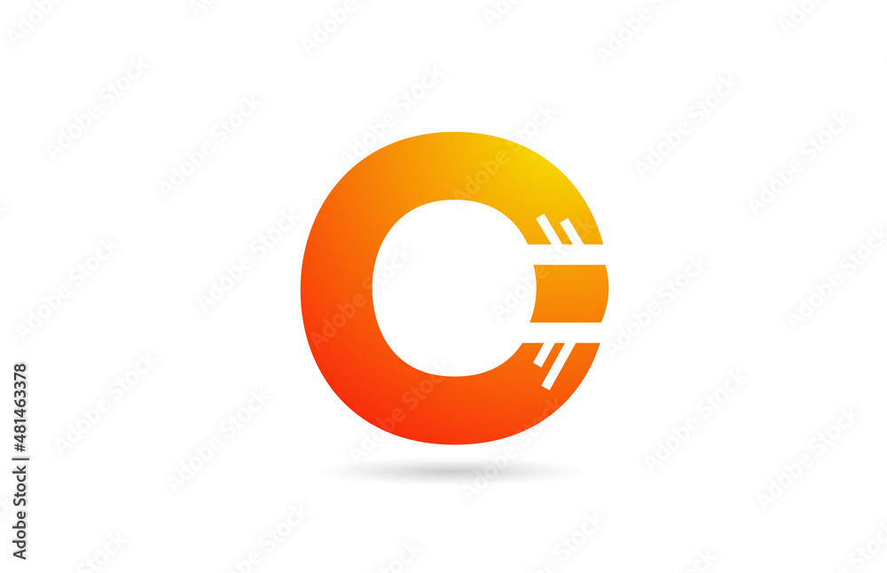 O orange gradient alphabet letter logo design icon. Creative template for business O orange gradient alphabet letter logo design icon. Creative template for business