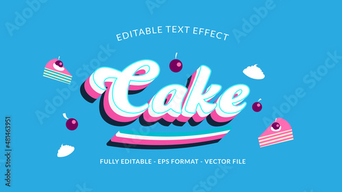 Cake Editable Text Effect
