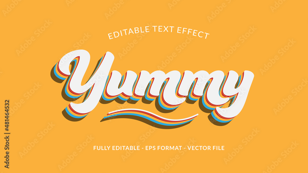 Yummy Editable Retro Text Effect