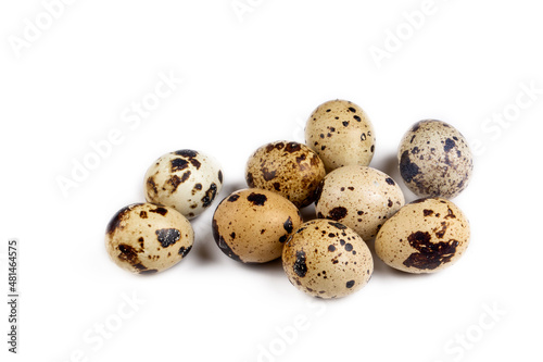 Quail eggs isolated on a white background