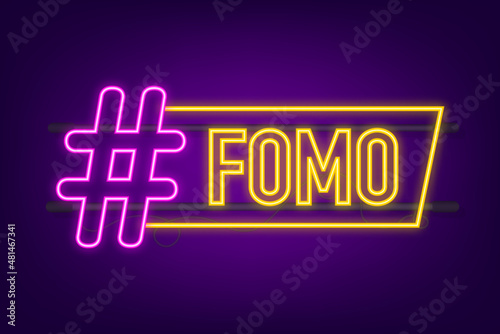 Modern fomo, great design for any purposes. Vector typography illustration. Flat cartoon vector illustration. Flat design. Social media concept.