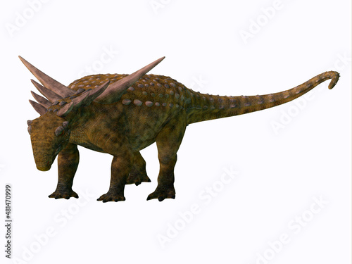 Sauropelta Nodosaurid Dinosaur - Sauropelta was an armored herbivore nodosaur dinosaur that lived in North America during the Cretaceous Period. © Catmando