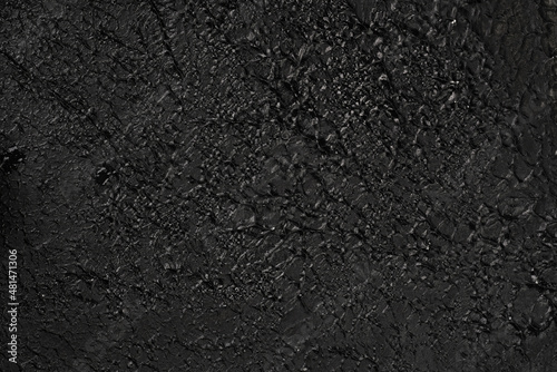 Black concrete textured surface, photography background