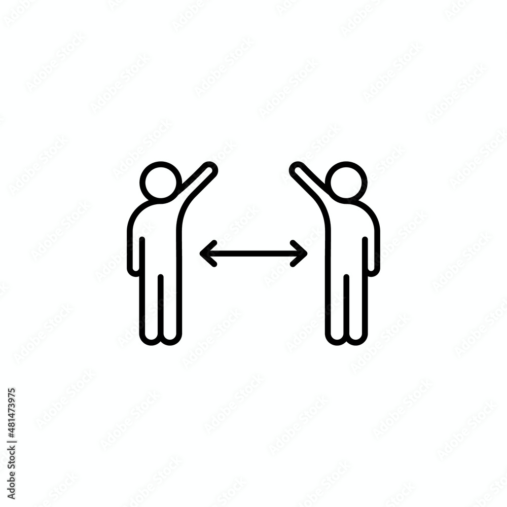 social distance coronavirus icon sign vector social distance coronavirus icon sign vector