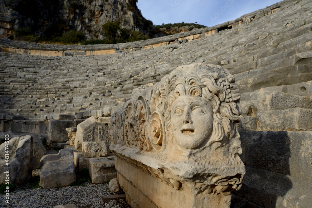 Myra Amphitheater ruins. Demre. Antalya. Turkey