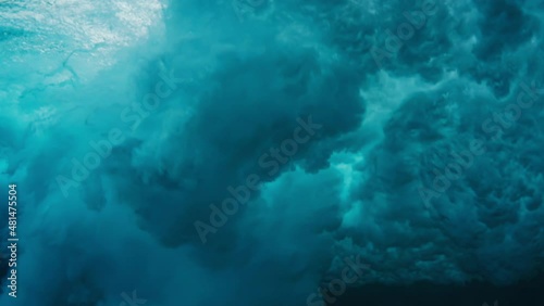 Wallpaper Mural Ocean wave breaks on the shore, underwater view of the wave Torontodigital.ca