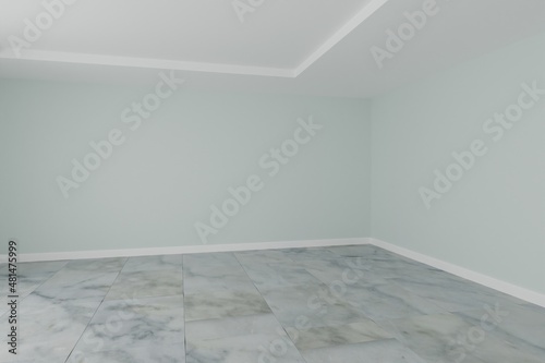 Empty room design interior 3d render
