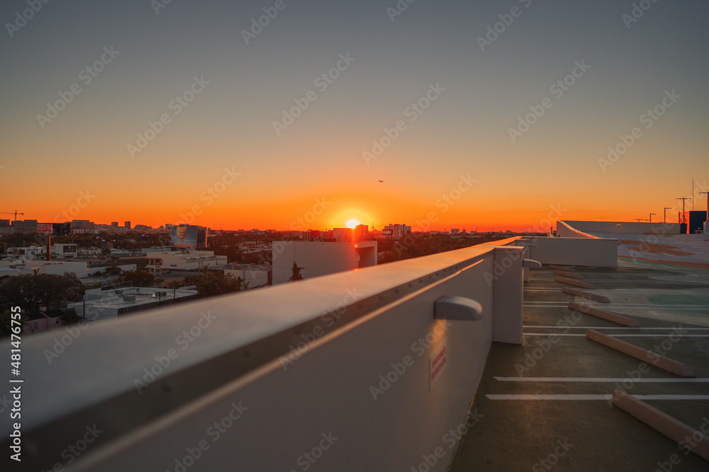 views sunset Wynwood Miami florida sun city 
