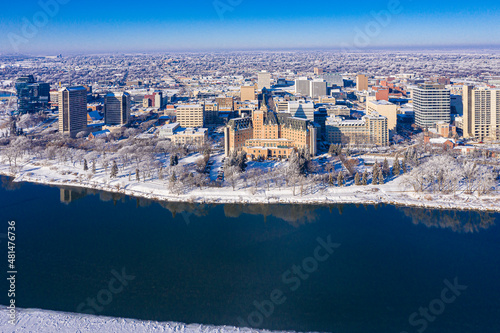 Aerial view of Saskatoon in Canada