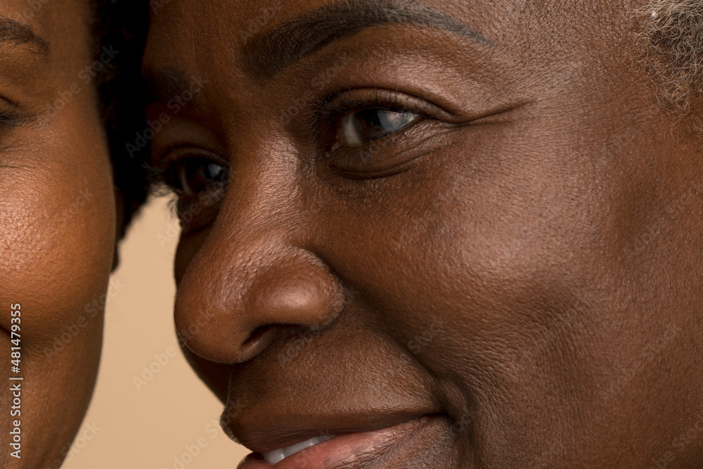 Close-up of two smiling women Close-up of two smiling women