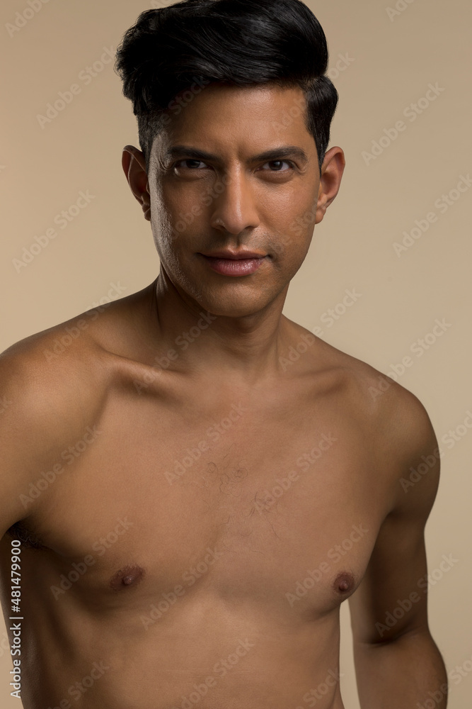 Fototapeta premium Studio portrait of shirtless man