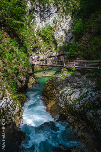 Vintgar gorge of Radovljica river in Slovenia 