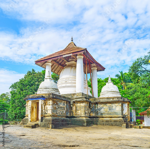 The ancient Gadaladeniya Vihara temple in Pilimathalawa, Sri Lanka photo