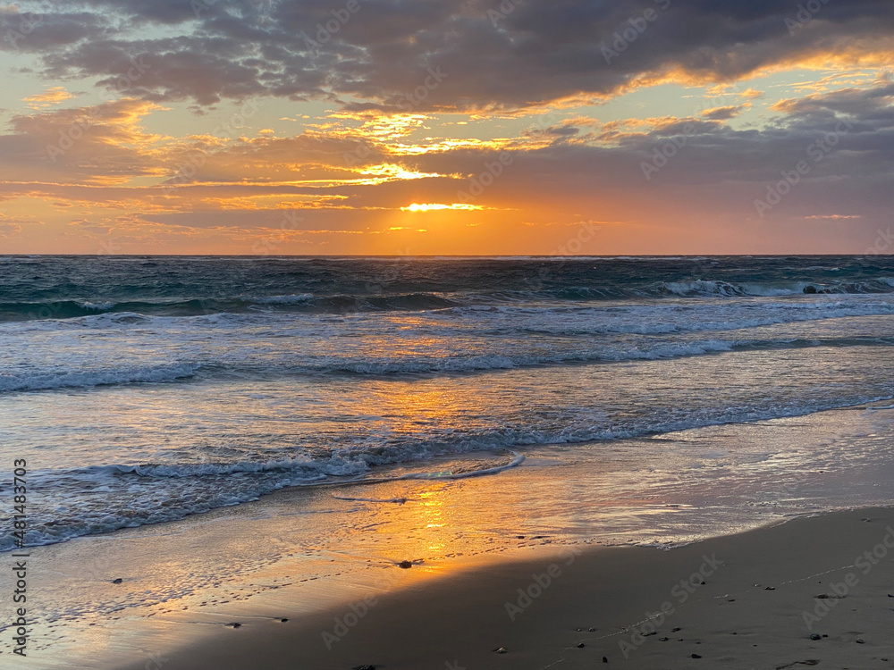 sunset on the beach