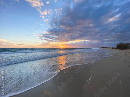 sunset on the beach