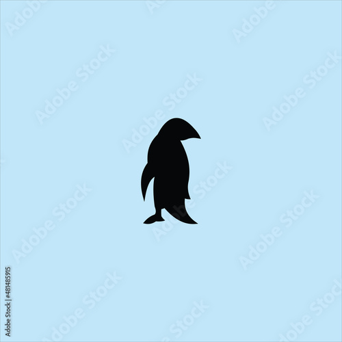 Fototapeta Naklejka Na Ścianę i Meble -  penguin logo vector template abstract
