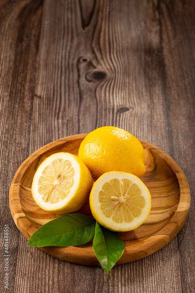 Fresh italian lemons on the table. Sicilian lemon. Fresh italian lemons on the table. Sicilian lemon.