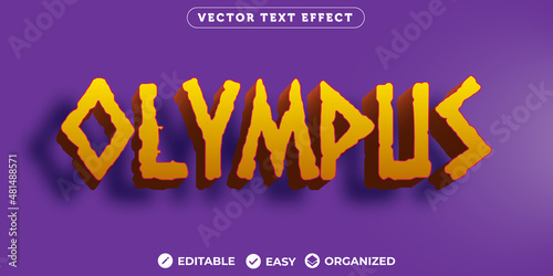 Olympus Text Effect,Fully Editable Font Text Effect