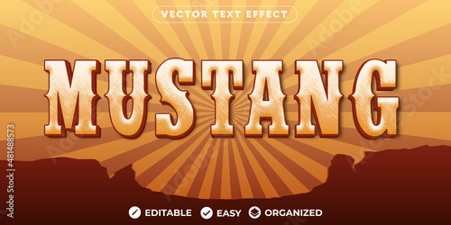 Mustang Text Effect,Fully Editable Font Text Effect