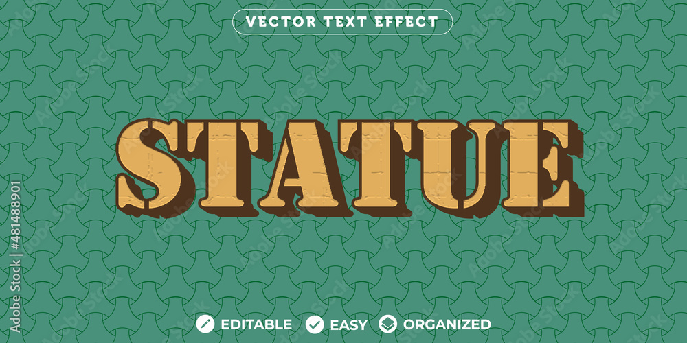 Statue Text Effect,Fully Editable Font Text Effect