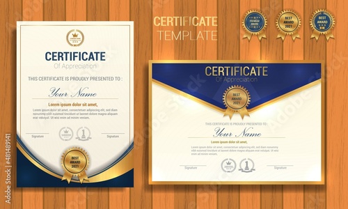 Professional diploma certificate template in premium style