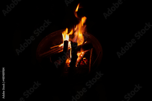 Campfire in the dark 