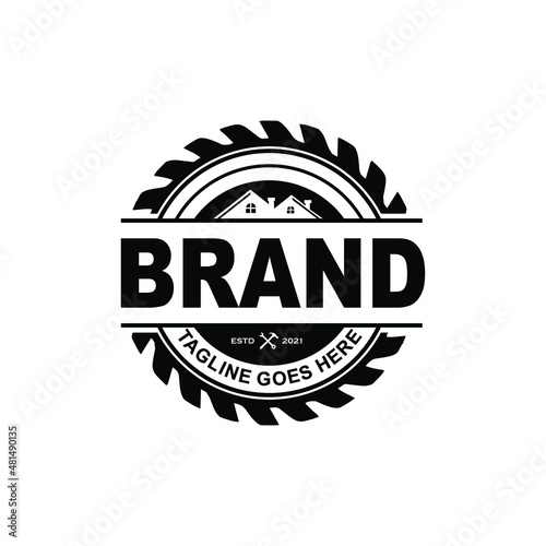 saw blade Logo design Concept