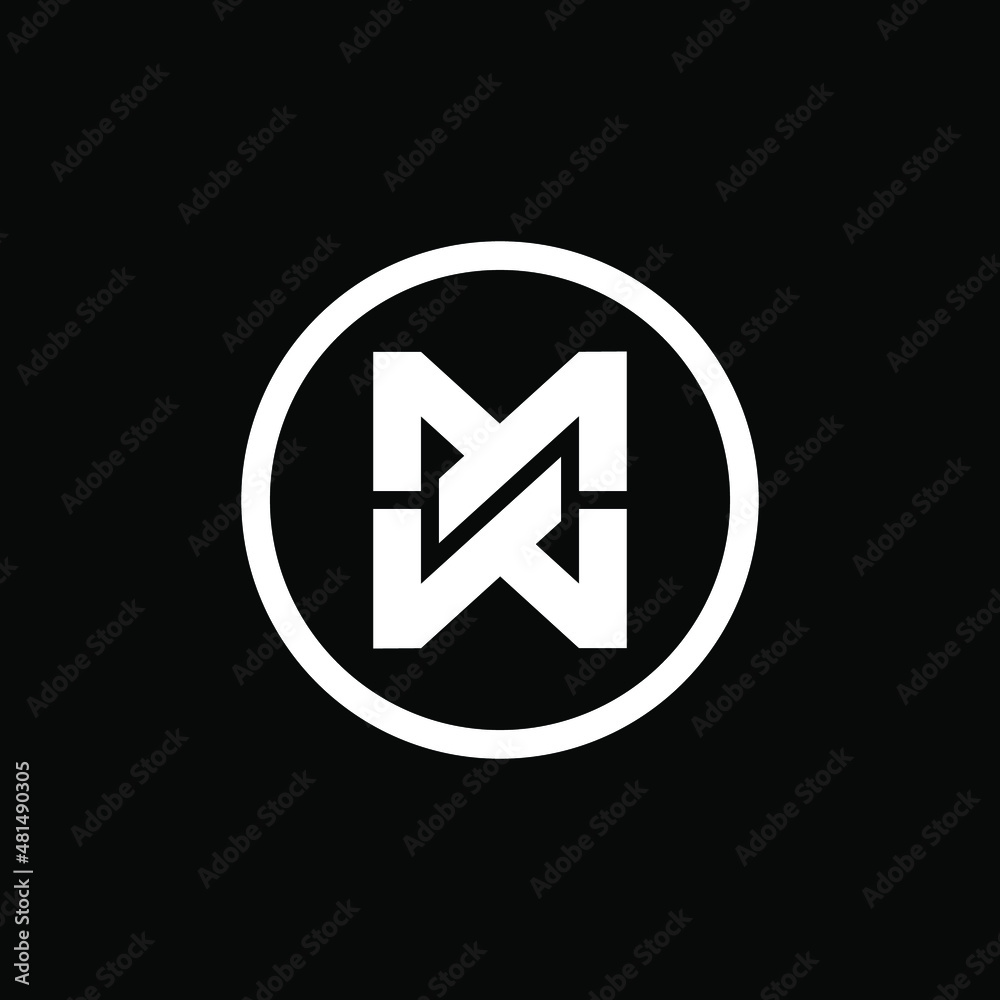 Letter initials MW Logo design Concept Letter initials MW Logo design Concept