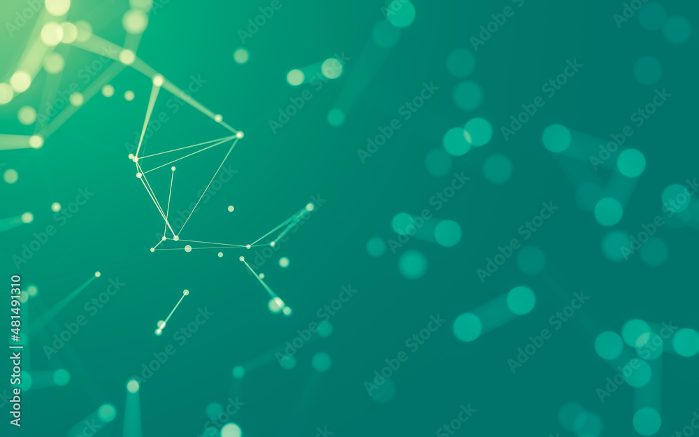 Abstract background. Molecules technology with polygonal shapes, connecting dots and lines. Connection structure. Big data visualization. Abstract background. Molecules technology with polygonal shapes, connecting dots and lines. Connection structure. Big data visualization.