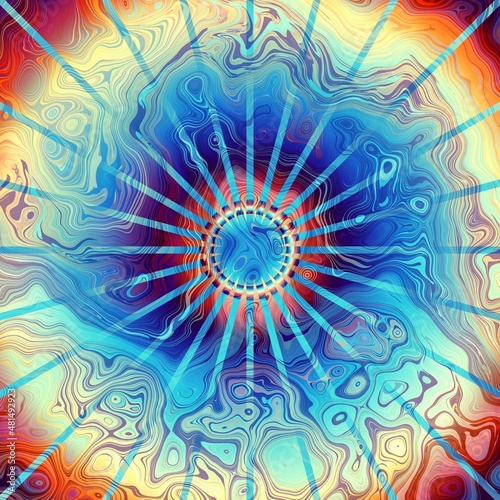 Vintage grunge mandala ornament pattern.