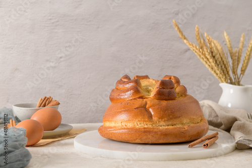 Traditional fogaça cake photo