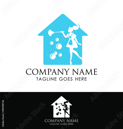 Housekeeper Maid Logo Sign 