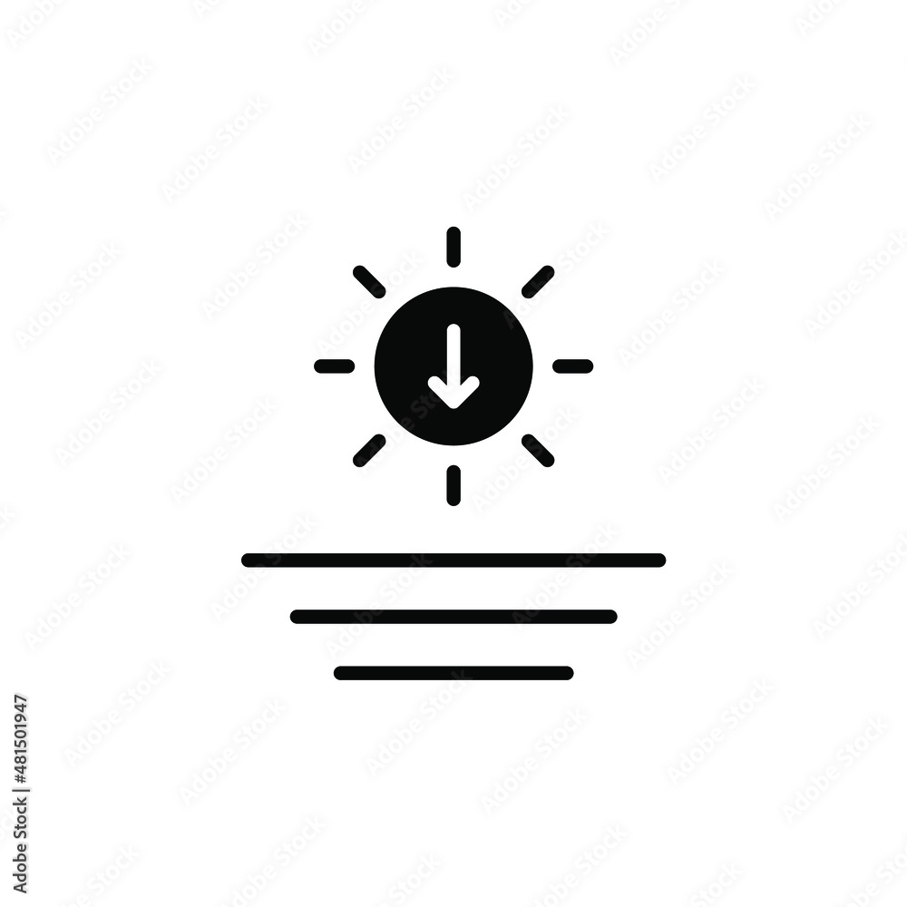 Sunrise, Sunset, Sun Solid Icon, Vector, Illustration, Logo Template. Suitable For Many Purposes. Sunrise, Sunset, Sun Solid Icon, Vector, Illustration, Logo Template. Suitable For Many Purposes.